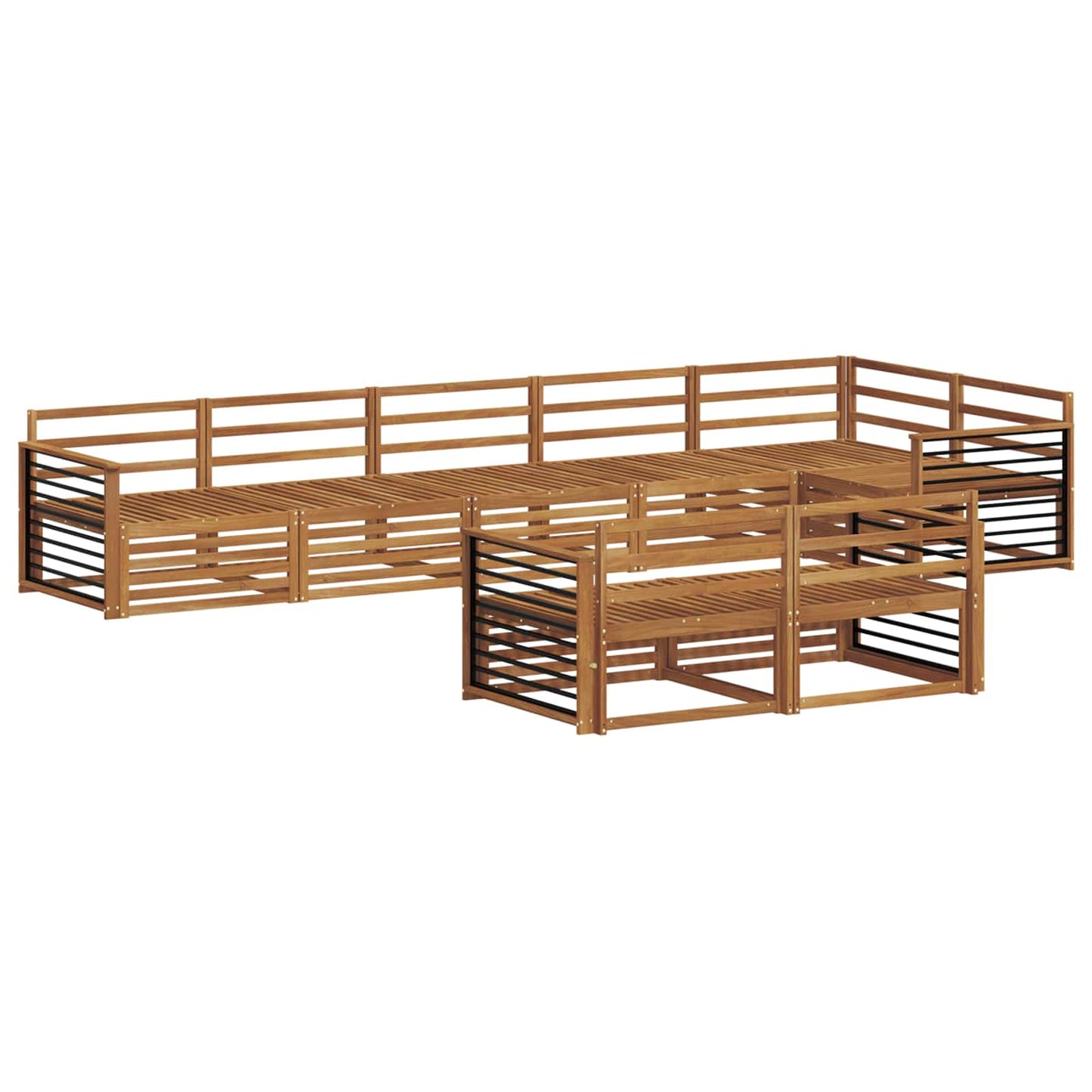 Set di divani da esterno 8 pcs Naturale