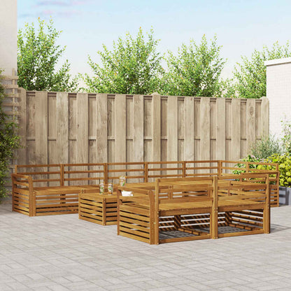 Set di divani da esterno 9 pcs Naturale | homemem39