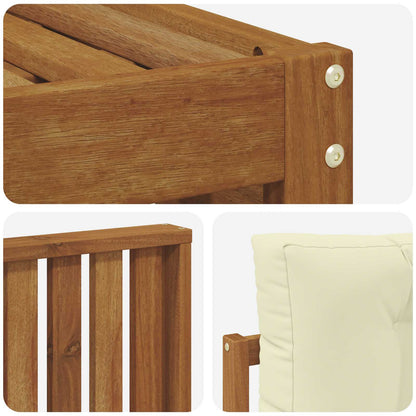 Set di divani da esterno con cuscino 6 pcs Naturale e Crema | homemem39