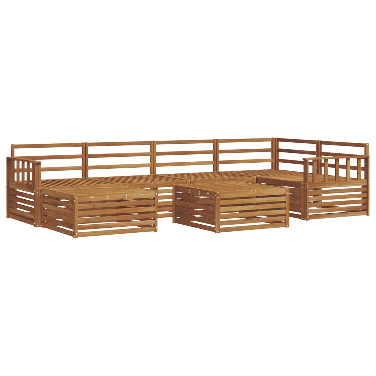 Set di divani da esterno 7 pcs Naturale