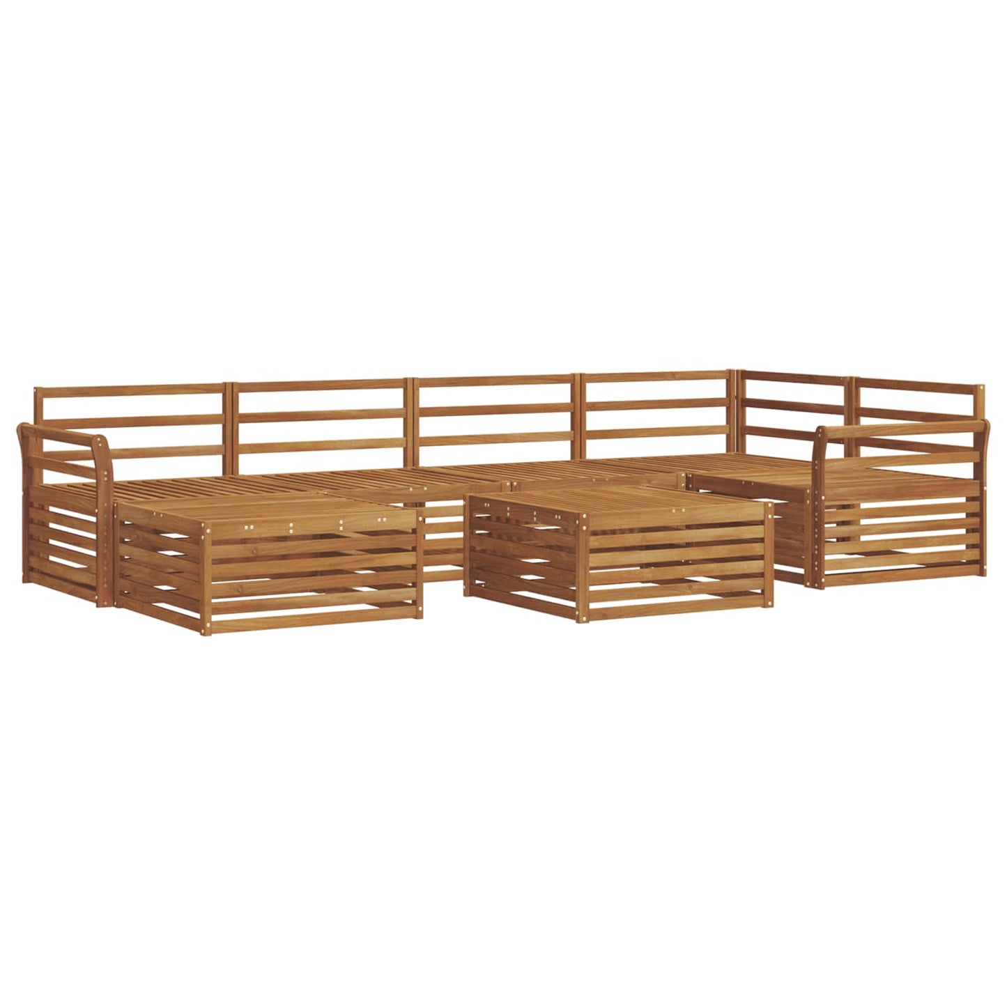 Set di divani da esterno 7 pcs Naturale | homemem39