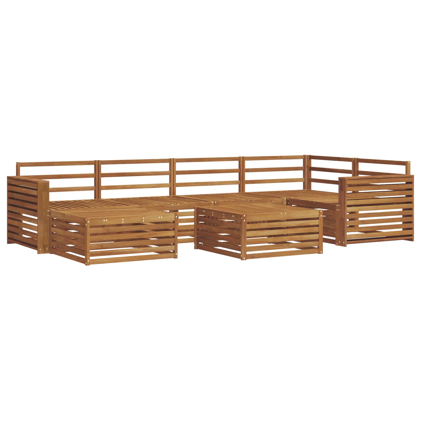 Set di divani da esterno 7 pcs Naturale | homemem39
