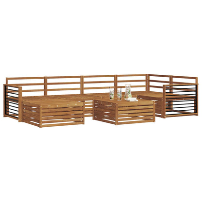 Set di divani da esterno 7 pcs Naturale