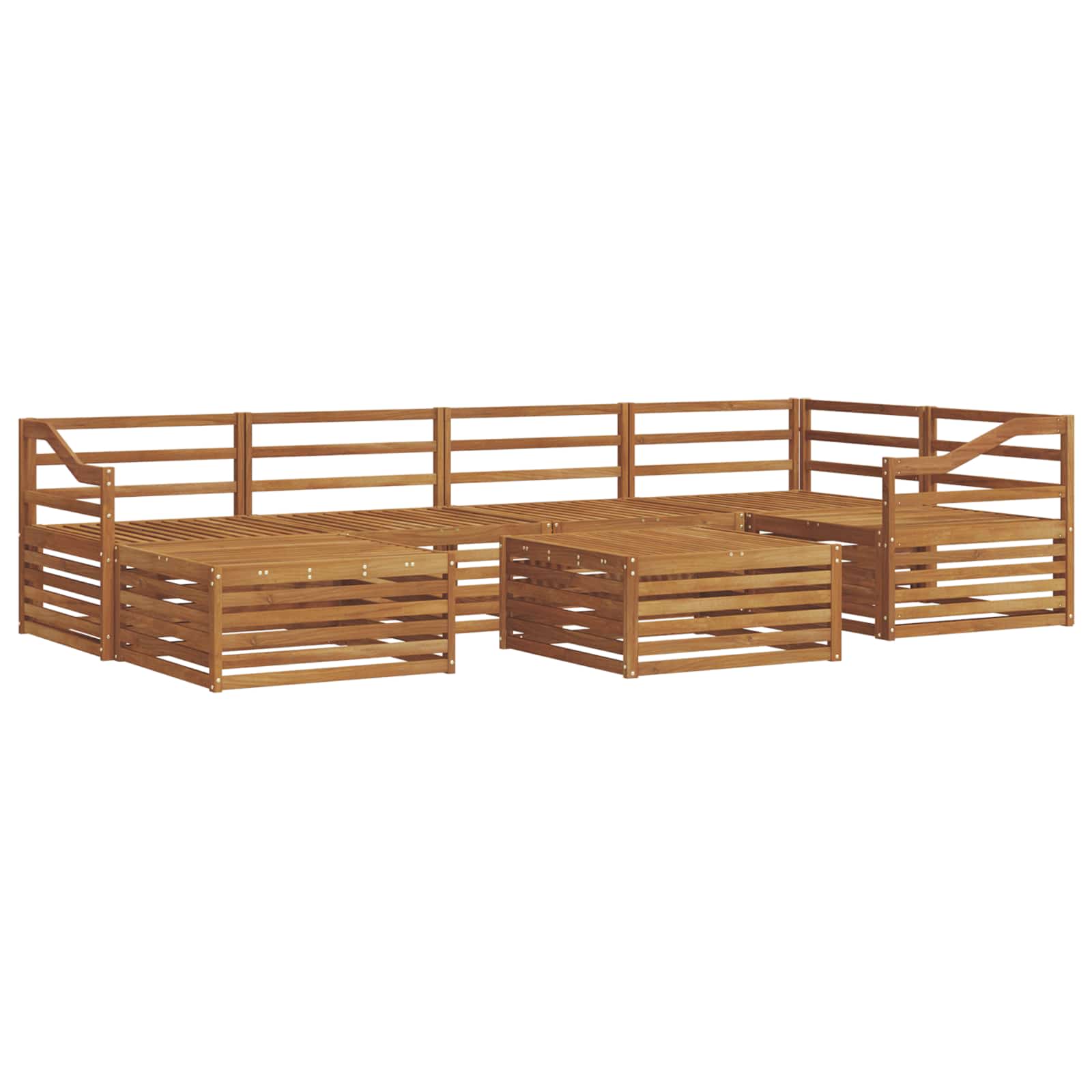 Set di divani da esterno 7 pcs Naturale | homemem39