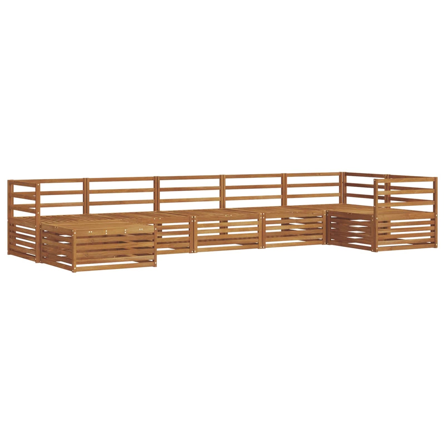 Set di divani da esterno 7 pcs Naturale | homemem39