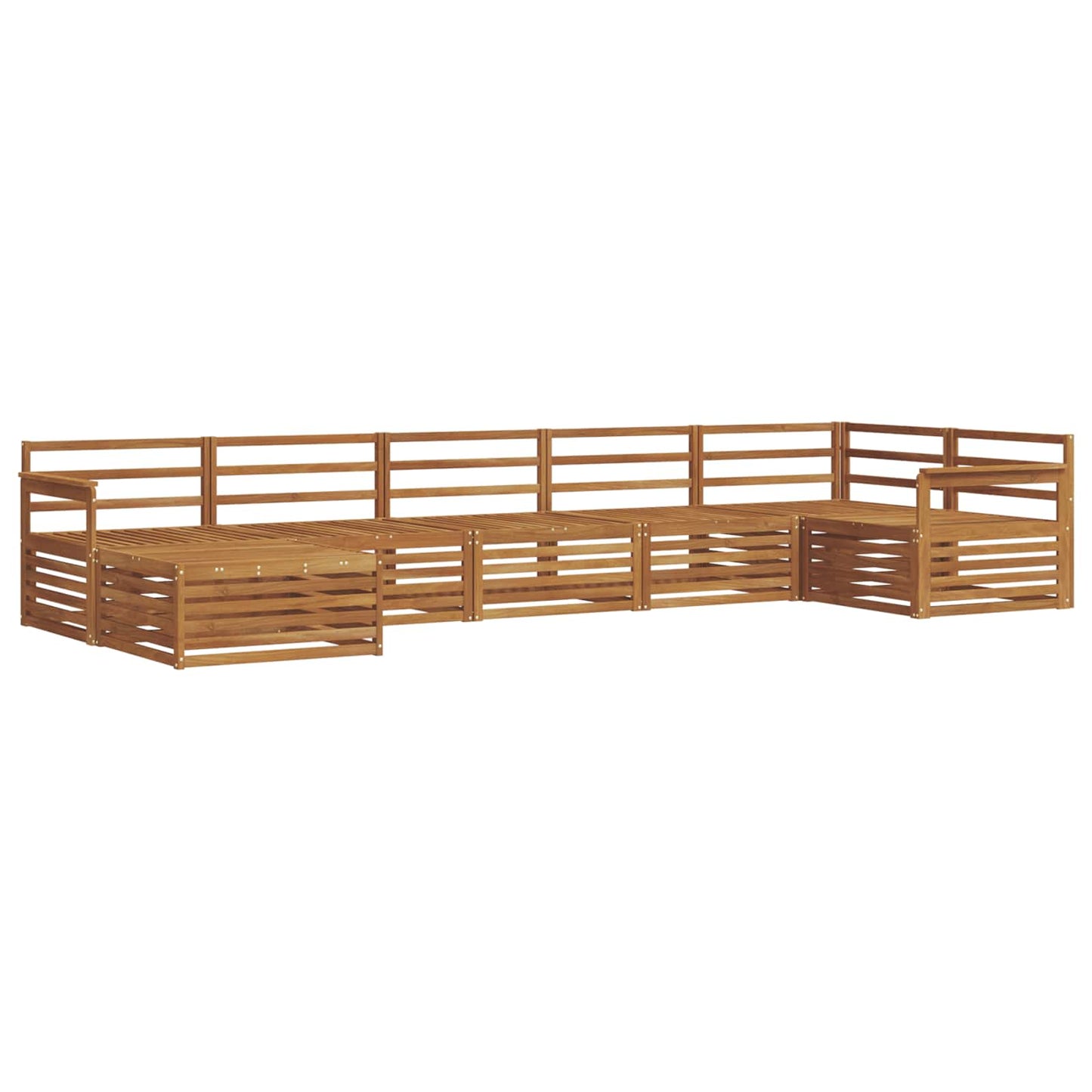 Set di divani da esterno 7 pcs Naturale