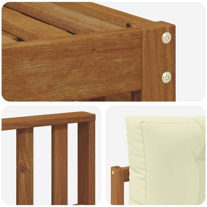 Set di divani da esterno con cuscino 7 pcs Naturale e Crema | homemem39