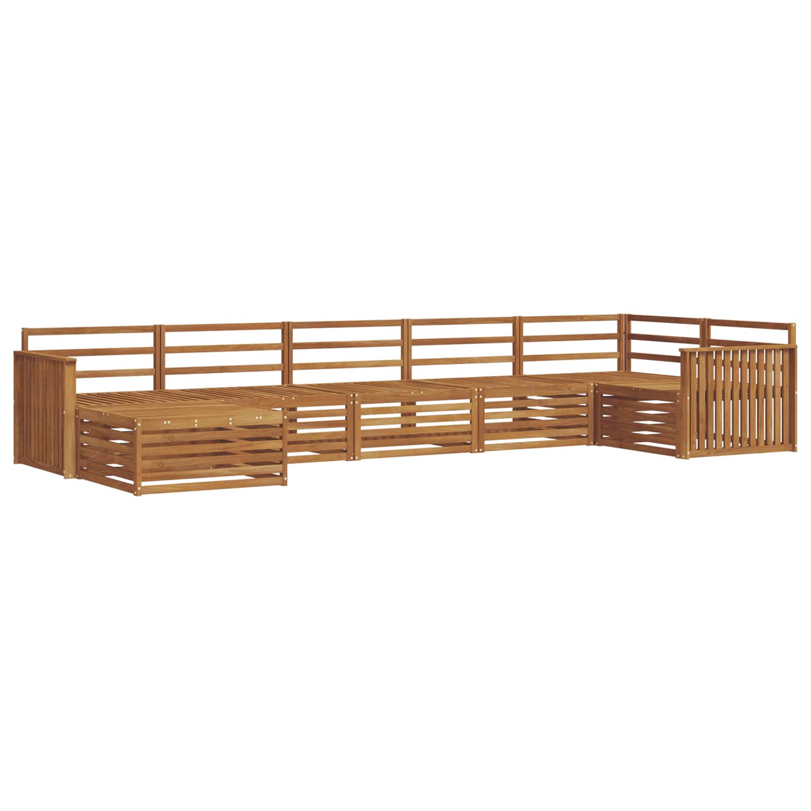 Set di divani da esterno 7 pcs Naturale | homemem39