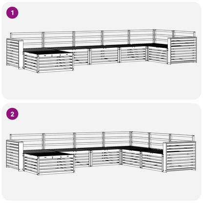 Set di divani da esterno 7 pcs Naturale | homemem39