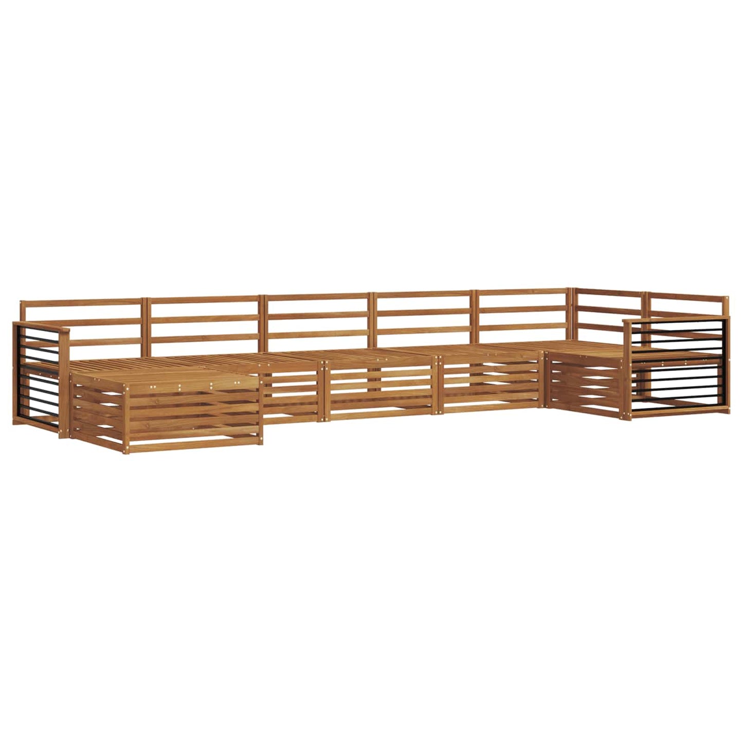 Set di divani da esterno 7 pcs Naturale