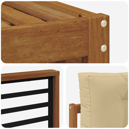 Set di divani da esterno con cuscino 7 pcs Naturale e Beige | homemem39