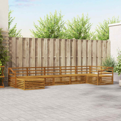 Set di divani da esterno 7 pcs Naturale