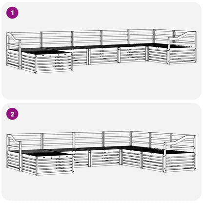 Set di divani da esterno 7 pcs Naturale