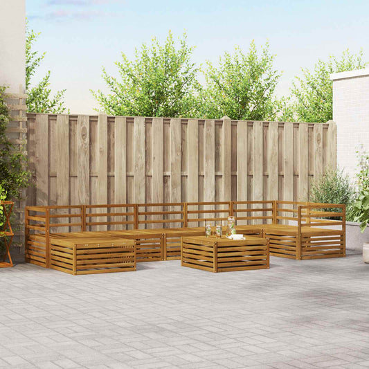 Set di divani da esterno 8 pcs Naturale | homemem39