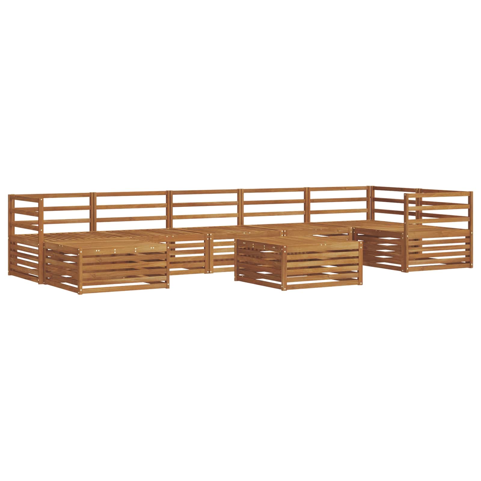 Set di divani da esterno 8 pcs Naturale | homemem39