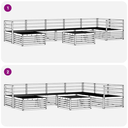 Set di divani da esterno 8 pcs Naturale | homemem39