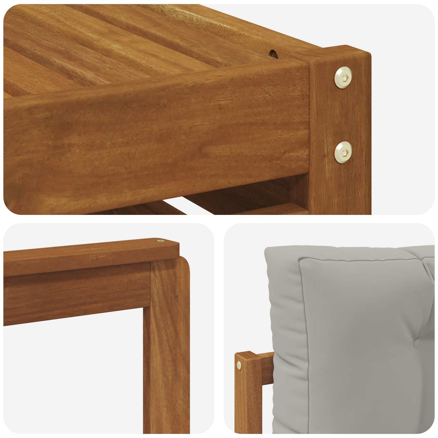 Set di divani da esterno 8 pcs Grigio Naturale e Chiaro | homemem39