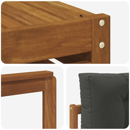 Set di divani da esterno con cuscino 8 pcs Naturale e Antracite | homemem39