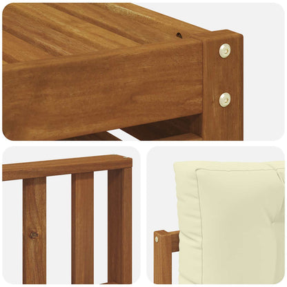 Set di divani da esterno con cuscino 8 pcs Naturale e Crema