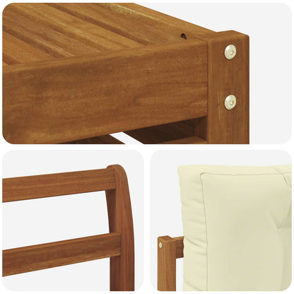 Set di divani da esterno con cuscino 8 pcs Naturale e Crema | homemem39
