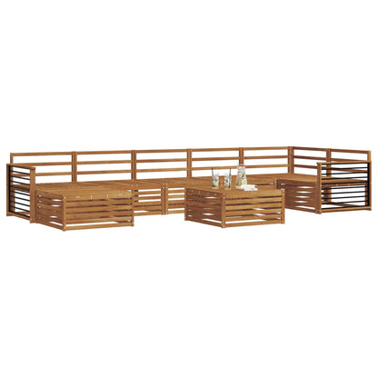 Set divani 8 pcs Naturale Legno di Acacia Massello | homemem39