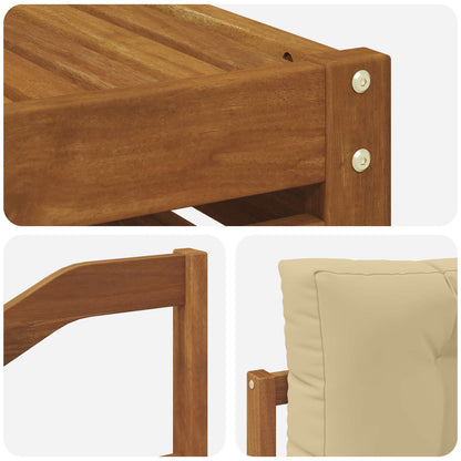 Set di divani da esterno con cuscino 8 pcs Naturale e Beige | homemem39