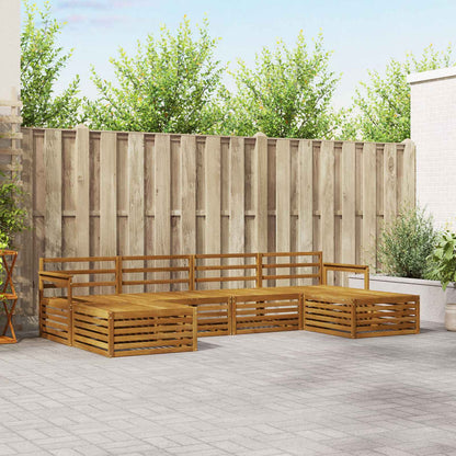 Set divani 6 pcs Naturale Legno di Acacia Massello | homemem39