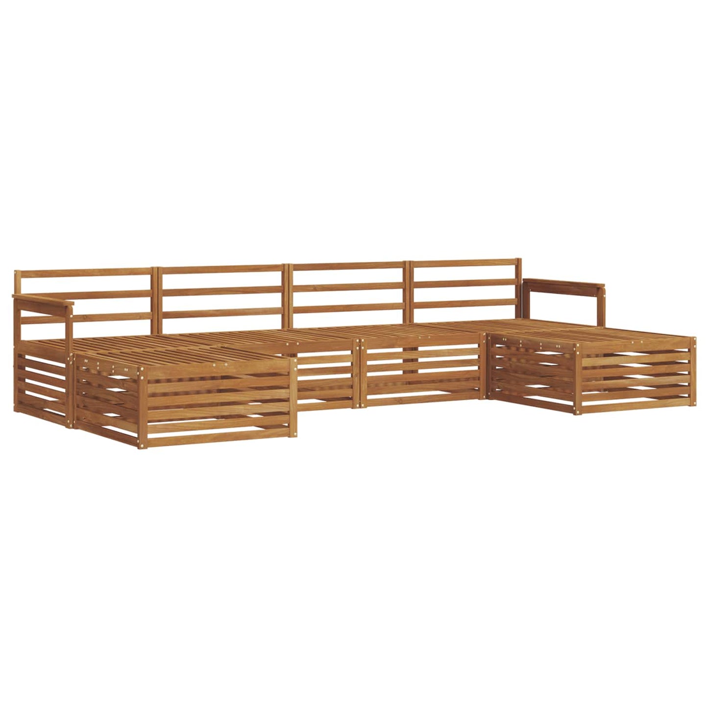Set divani 6 pcs Naturale Legno di Acacia Massello | homemem39