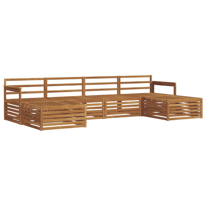Set divani 6 pcs Naturale Legno di Acacia Massello