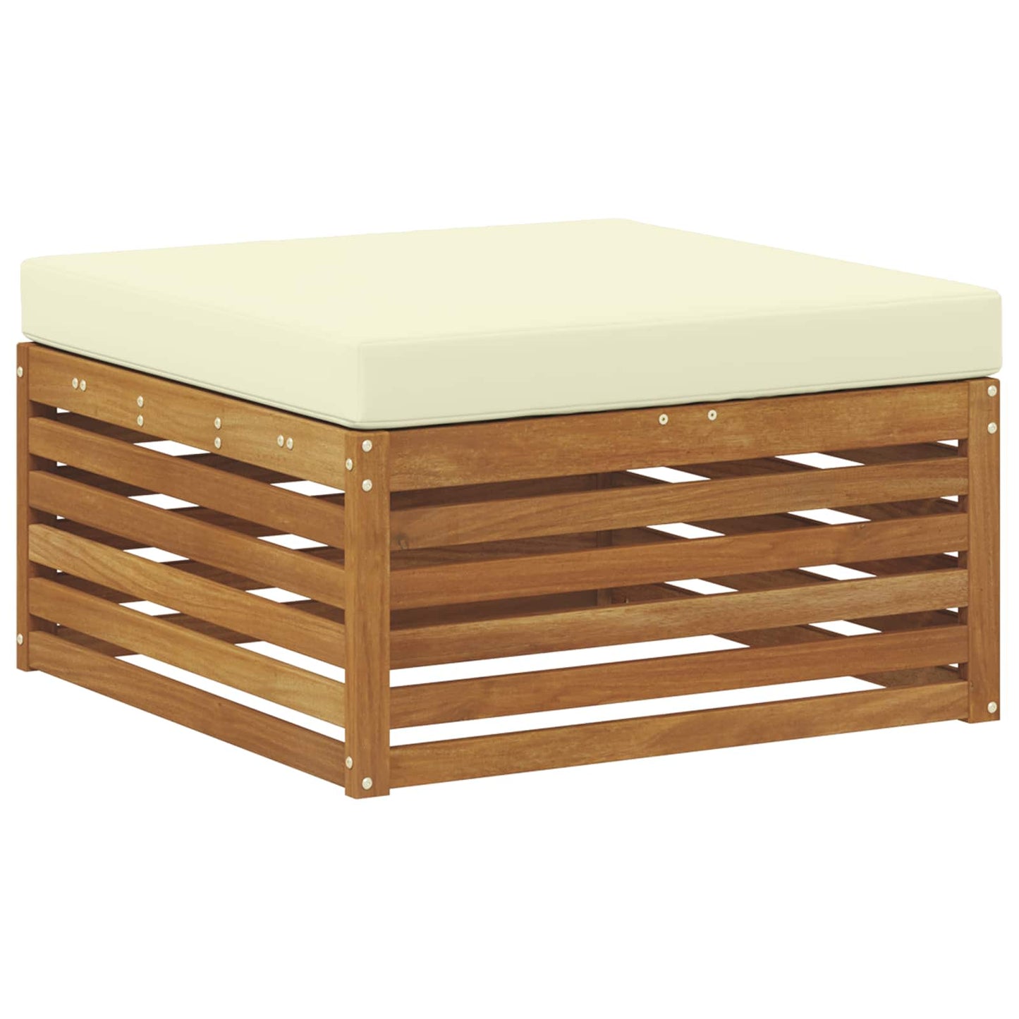 Set divani 6 pcs Naturale e Crema Legno di Acacia Massello | homemem39