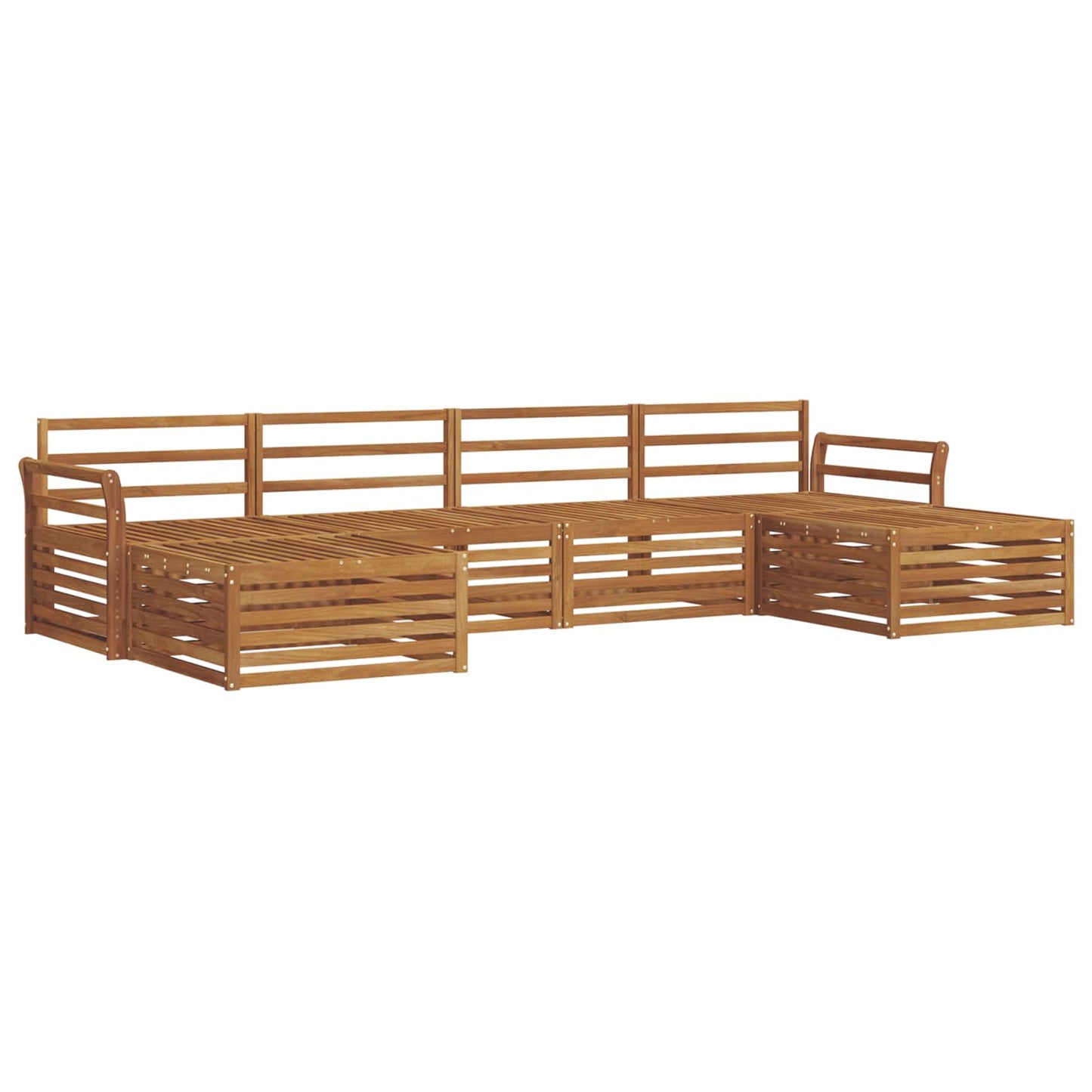 Set divani 6 pcs Naturale Legno di Acacia Massello | homemem39