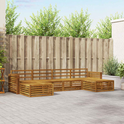 Set divani 6 pcs Naturale Legno di Acacia Massello | homemem39
