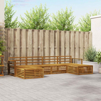 Set divani 6 pcs Naturale Legno di Acacia Massello | homemem39
