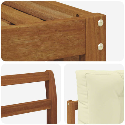 Set di divani da esterno con cuscino 8 pcs Naturale e Crema | homemem39