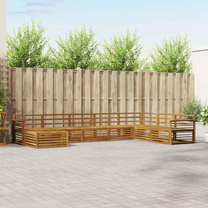 Set divani 8 pcs Naturale Legno di Acacia Massello