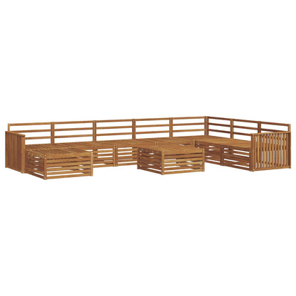 Set di divani da esterno 9 pcs Naturale | homemem39