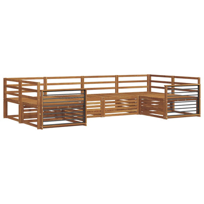 Set divani 6 pcs Naturale Legno di Acacia Massello | homemem39