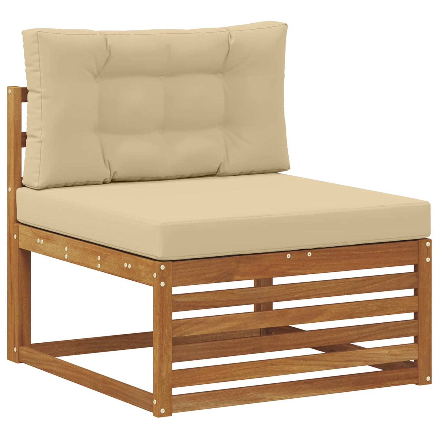 Set di divani da esterno con cuscino 7 pcs Naturale e Beige | homemem39
