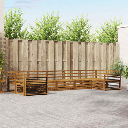 Set divani 7 pcs Naturale Legno di Acacia Massello