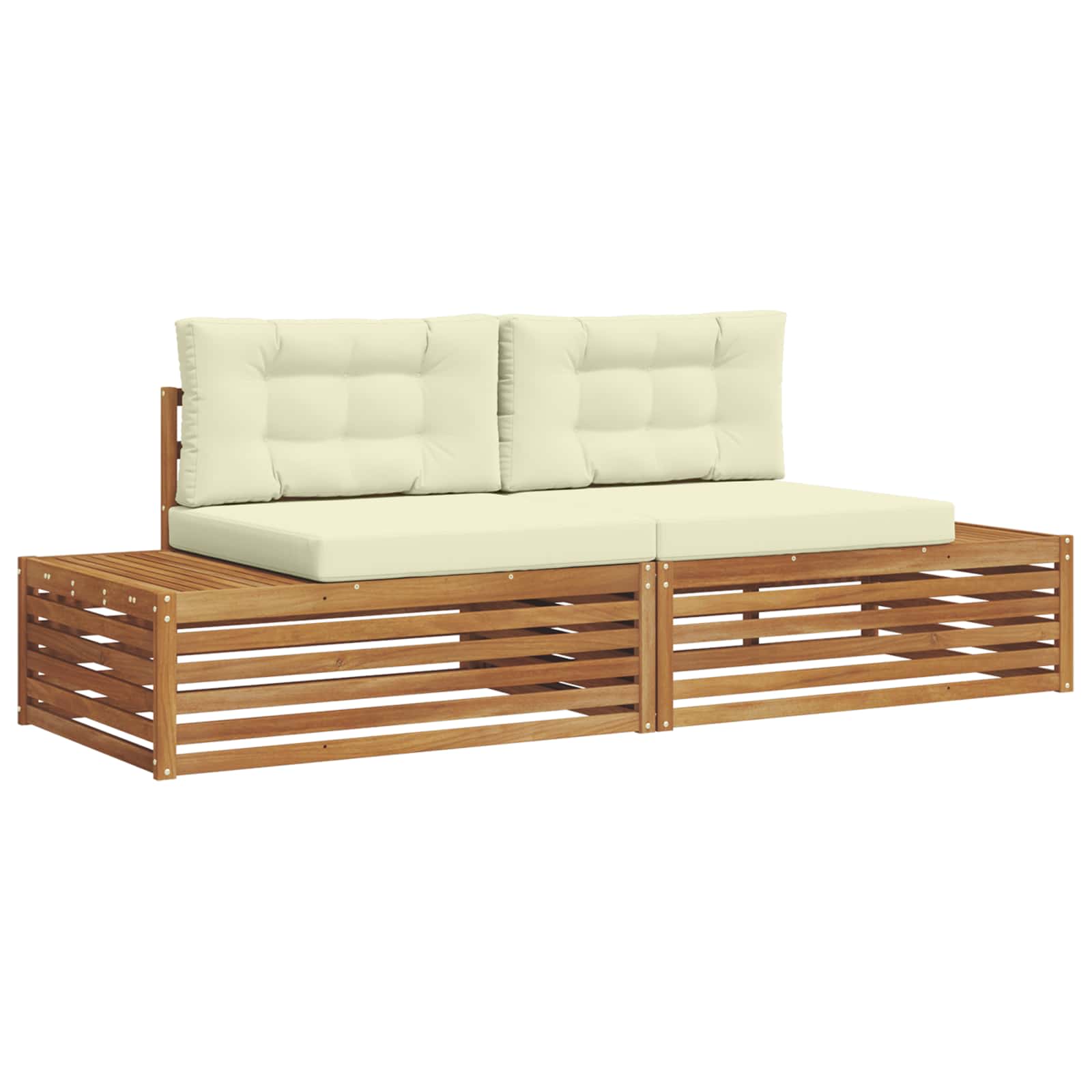 Set di divani da esterno Naturale e Crema 203,5 x 83 x 73 cm | homemem39