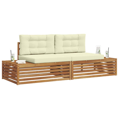 Set di divani da esterno Naturale e Crema 203,5 x 83 x 73 cm | homemem39