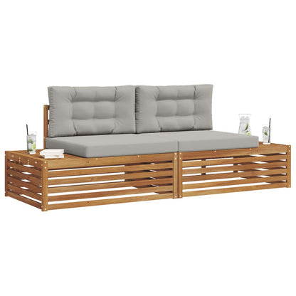 Set di divani da esterno con cuscino Grigio Naturale e Chiaro | homemem39