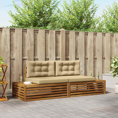Set di divani da esterno Naturale e Beige 203,5 x 83 x 73 cm | homemem39