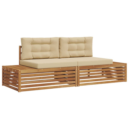 Set di divani da esterno Naturale e Beige 203,5 x 83 x 73 cm | homemem39