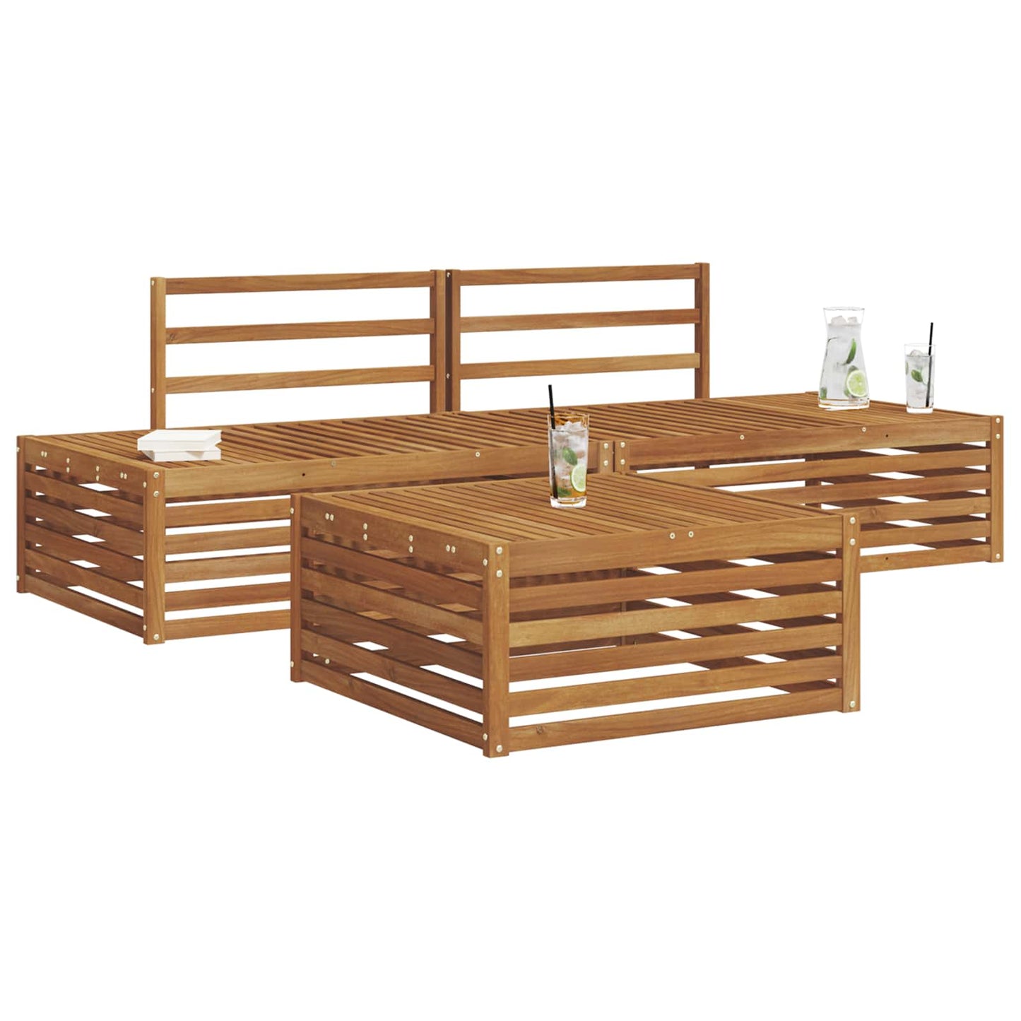 Set di divani da esterno 3 Pezzo Naturale | homemem39