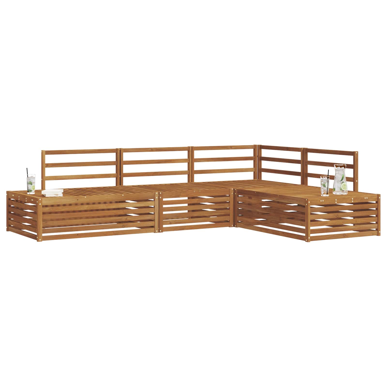 Set di divani da esterno 4 Pezzo Naturale | homemem39