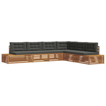 Set di divani da esterno 6 Pezzo Naturale e Antracite | homemem39