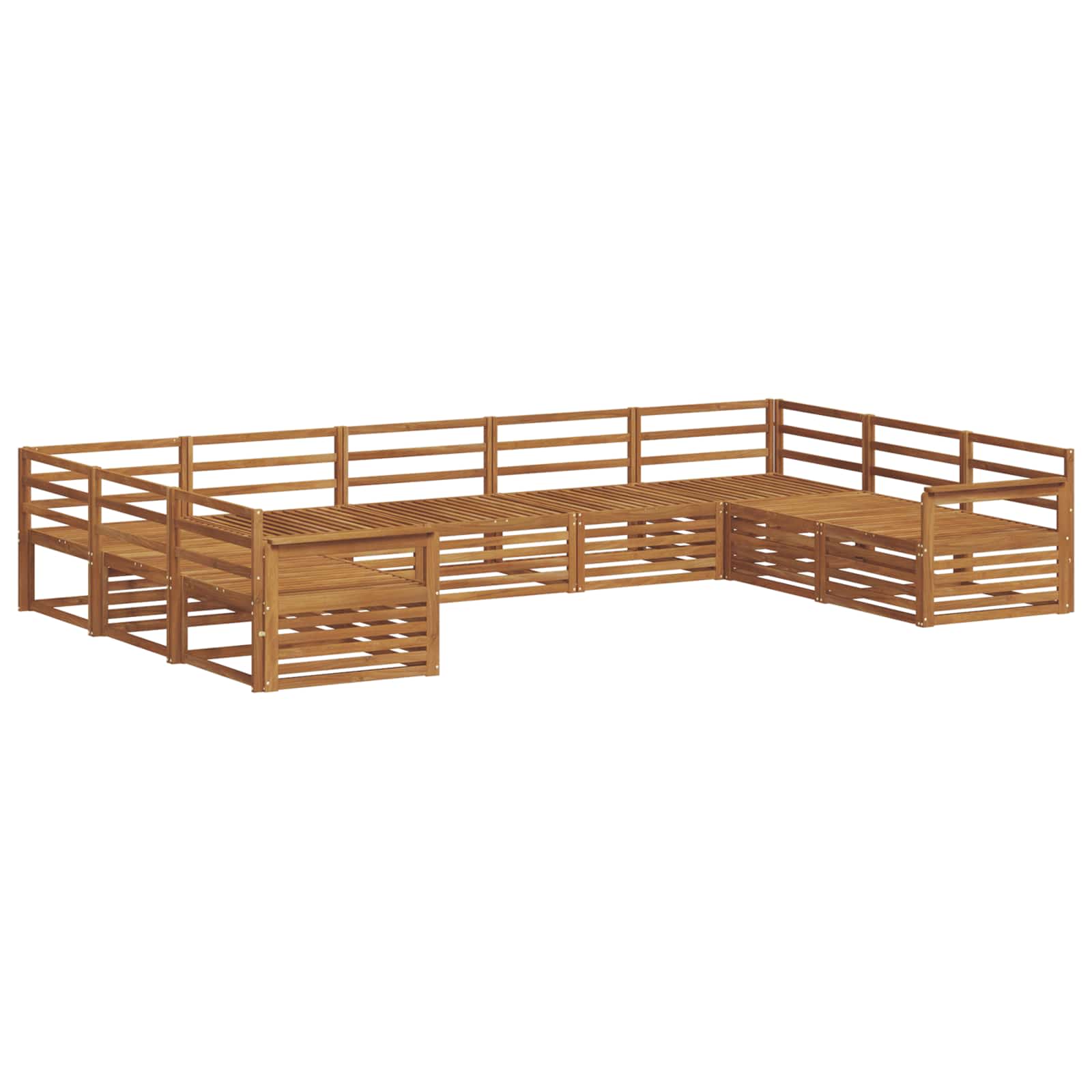 Set di divani da esterno 9 pcs Naturale | homemem39
