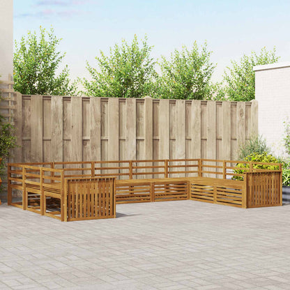 Set di divani da esterno 9 pcs Naturale