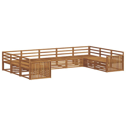 Set di divani da esterno 9 pcs Naturale